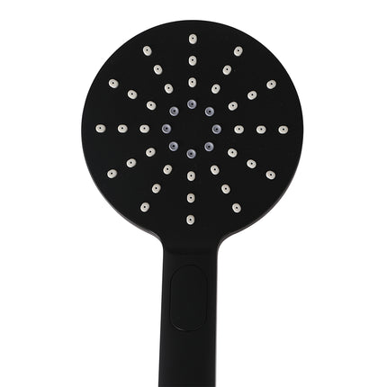 High Pressure Shower Head Set Rain Round Black-1973194049154322435