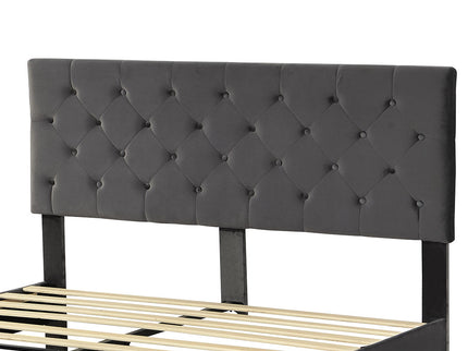Levede Bed Frame Queen Size Mattress Grey-1910113210292375555