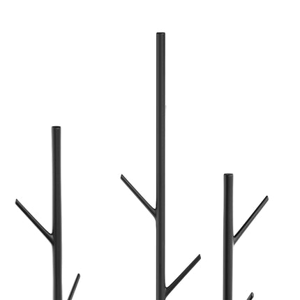 Levede Coat Rack Clothes Stand 8 Hook Organizer Black-1973193820665417731
