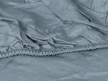 Dreamz 4pcs Double Size 100% Bamboo Bed Sheet Set in Grey Colour-1942353307494387715