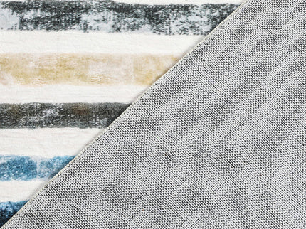 Marlow Floor Rug Short Pile Washable Carpet Soft Plush Non Slip Stripe 200x230-1910112210240278531