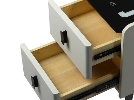 Levede Bedside Table LED Lights Drawers Storage-1910112206134054915