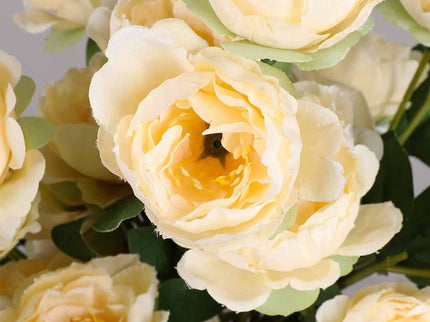 Lambu Artificial Flowers Silk Roses Yellow-1864184606488662019