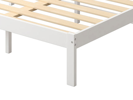 Levede Wooden Bed Frame King Single White-1864183192932716547