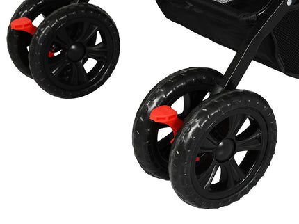 PaWz Pet Stroller Dog Cat Carrier Foldable Black-1864184625052651523