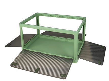 Storage Box Plastic Stackable Container L Green Large-1864184613778362372
