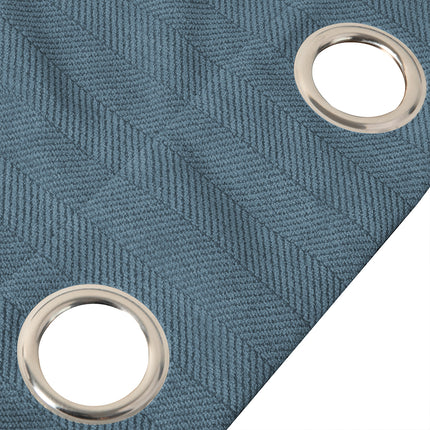 Marlow 2XBlockout Curtains Chenille 180x250 Blue CD1016-180x250-DG-1973194067152080900