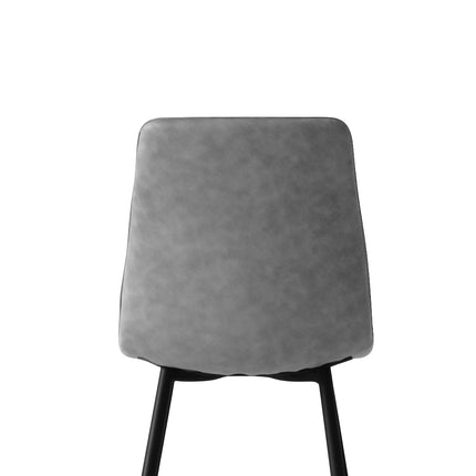 Levede 4x Dining Chairs Kitchen Chair Grey Faux Leather-1973194074773131268