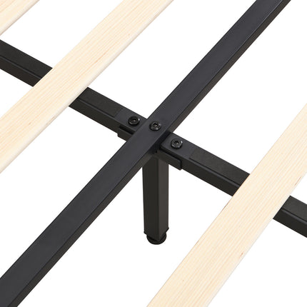 Levede Metal Wooden Bed Frame Queen Panel Plush Upholstered Mattress Platform-2065254298677284868