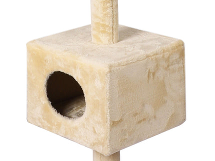 PaWz Cat Scratching Post Tree Cubby Beige-1864184525895110660