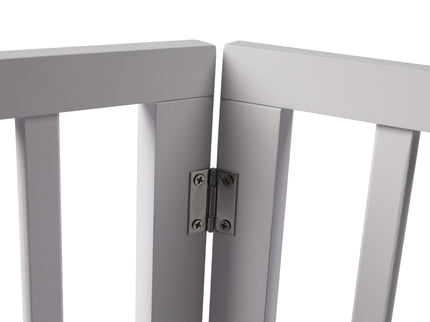 Wooden Pet Gate Dog Fence Retractable White 600x 3MM-1864184510288105476