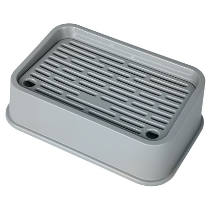 Pawz Stainless Steel Cat Litter Box Large Semi-Enclosed Easy Cleaning Pet Toilet-2029334099025596420