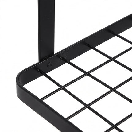 Toque Metal Pot Pan Rack Hanging Kitchen Shelf Wall Mounted Organizer 10 Hooks-2061251871485595652