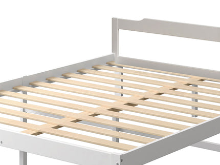 Levede Wooden Bed Frame Queen Size Mattress White-1864183193259872260