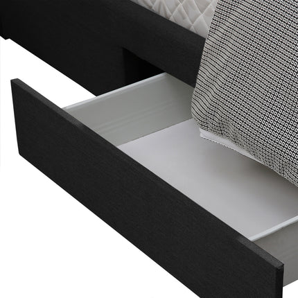 Levede Queen Bed Frame Fabric Tufted Dark Grey-1975420519935250436