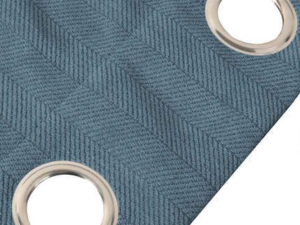 Marlow 2XBlockout Curtains Chenille 180x250 Blue CD1016-180x250-DG-1910113279980736516