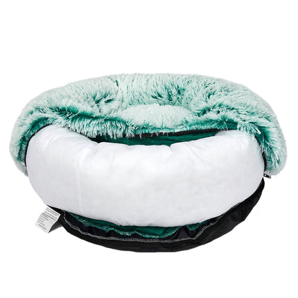 PaWz Pet Bed Cat Dog Donut Nest Calming M Teal Medium-1973193631523278852