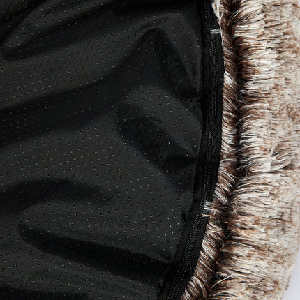 PaWz Pet Bed Cat Dog Donut Nest Calming XL Brown X-Large-1973193631959486468