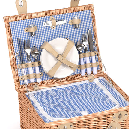 4 Person Picnic Basket Baskets Set Outdoor-1973193795319238660