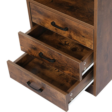 Levede Bedside Table USB Charger Outlet LED Oak-1973193443496824836