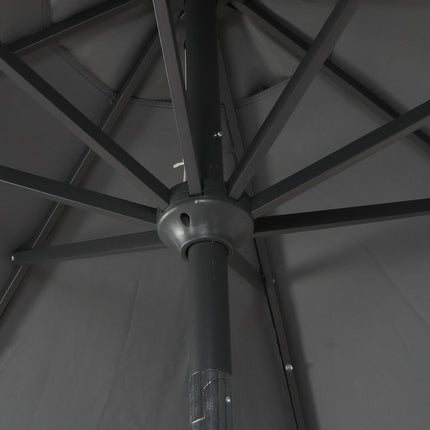 Centra 3M Outdoor Patio Umbrella Solar LED Light Grey-1973193576061997056