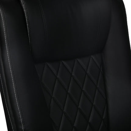 Levede Executive Office Chair Footrest PU Leather Tilt Gaming Work Seat Black-2050056783220838404