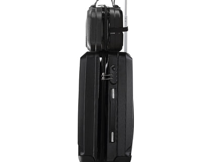 Slimbridge 2pcs 20"Travel Luggage Set Black-1864184360790528004