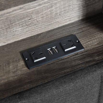 Levede King Bed Frame with Storage Headboard RGB LED-2011971105136447492