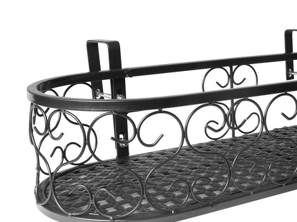 Levede Plant Stand Outdoor Indoor Home Black Oval-1864184718124257284