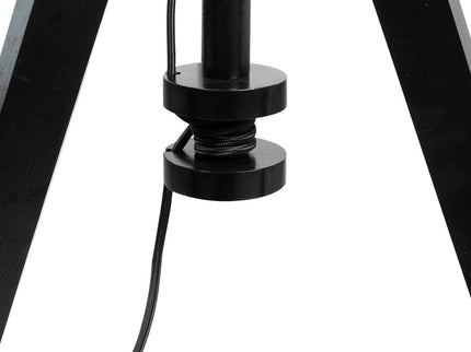 EMITTO Wooden Floor Lamp Modern Tripod Black-1864184397176115204