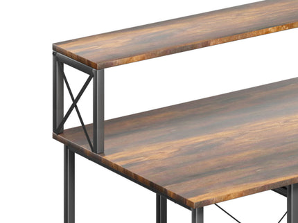 Levede Office Gaming Computer Desk Brown-1910112203114156036