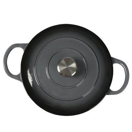 TOQUE 4L Enamel Dutch Oven Pot in Black Colour-1973193930577154052