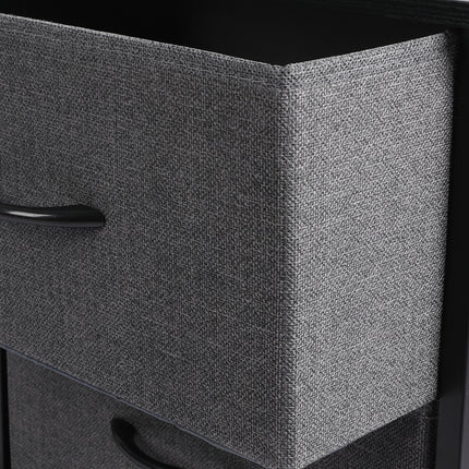Levede Storage Cabinet Chest of 2 Drawers Dark Grey-1973194074018156548
