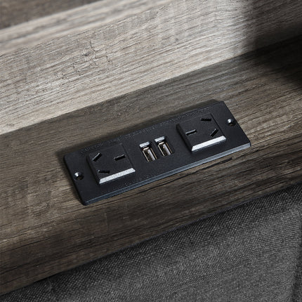 Levede Single Bed Frame with Storage Headboard RGB LED-2011971105295831044