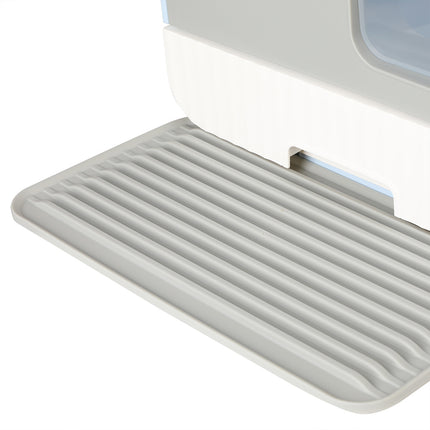 PaWz Fully Enclosed Cat Litter Box Mat Blue-1975420395708354564