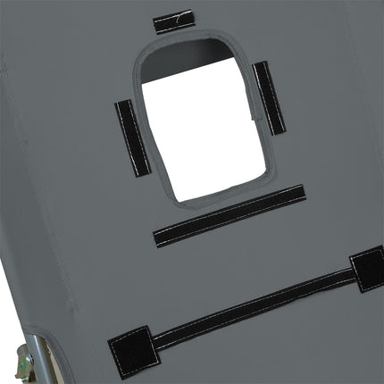 Levede Foldable Beach Lounge Chairs with Face Hole Grey-1973193483959275524