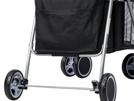 PaWz Large Pet Stroller Dog Cat Carrier Black-1864184624759050244