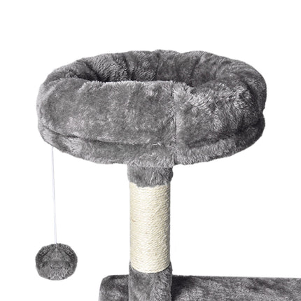PaWz 130cm Cat Tree Toy Scratching Post Grey-1975420471298101252