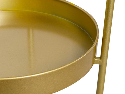 Levede 2 Tier Plant Stand Metal Flower Gold Medium-1864184717029543940