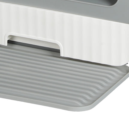 PaWz Fully Enclosed Cat Litter Box Mat Grey-1975420395884515332