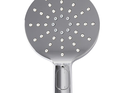 High Pressure Shower Head Set Rain Round Silver-1910113243888750596