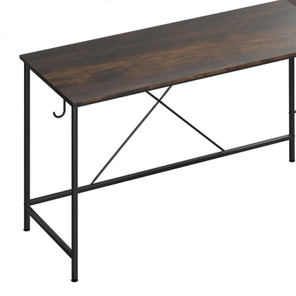 Levede Computer Desk Corner Desk Brown-1973193440518868996