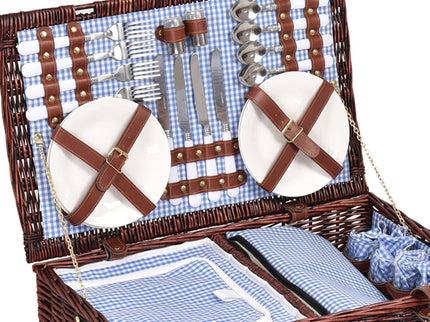4 Person Picnic Basket Baskets Set Outdoor-1864183149525864452