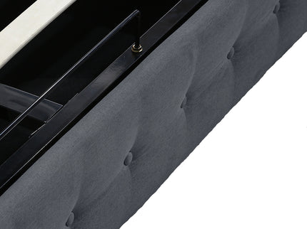 Levede Fabric Bed Frame Queen Tufted Dark Grey-1910113203925422084