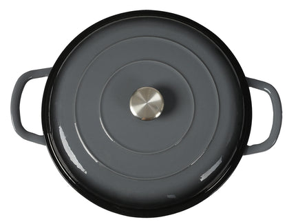 3.5L Enamel Dutch Oven Pan in Black Colour-1864184348593491972