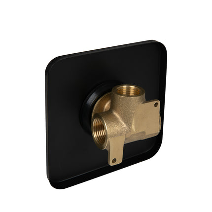 Dutxa Bathroom Shower Mixer Tap Brass Black-1973193895995117572
