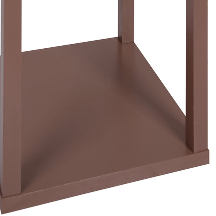 EMITTO LED Floor Lamp with Storage Shelf Brown-1973193956355346436