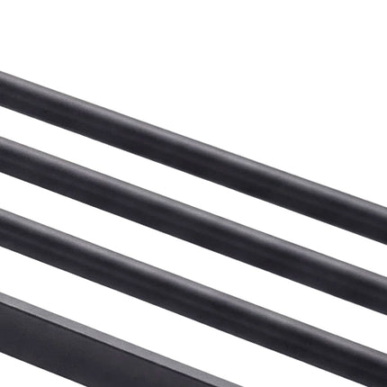 Levede Towel Rack Bathroom 2 Bars Rail Holder Wall Mounted Storage Shelf Black-2050059022438109188