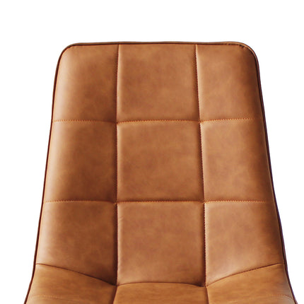 Levede 4x Dining Chairs Kitchen Chair Brown Faux Leather-1973194074588581892