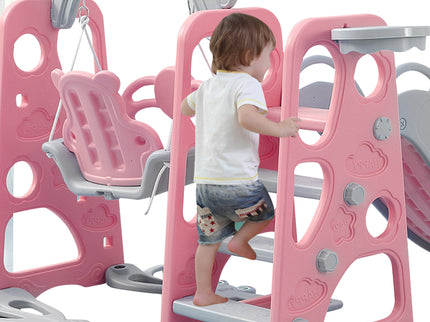 BoPeep Kids Slide Swing Basketball Ring Pink-1831592547819065348